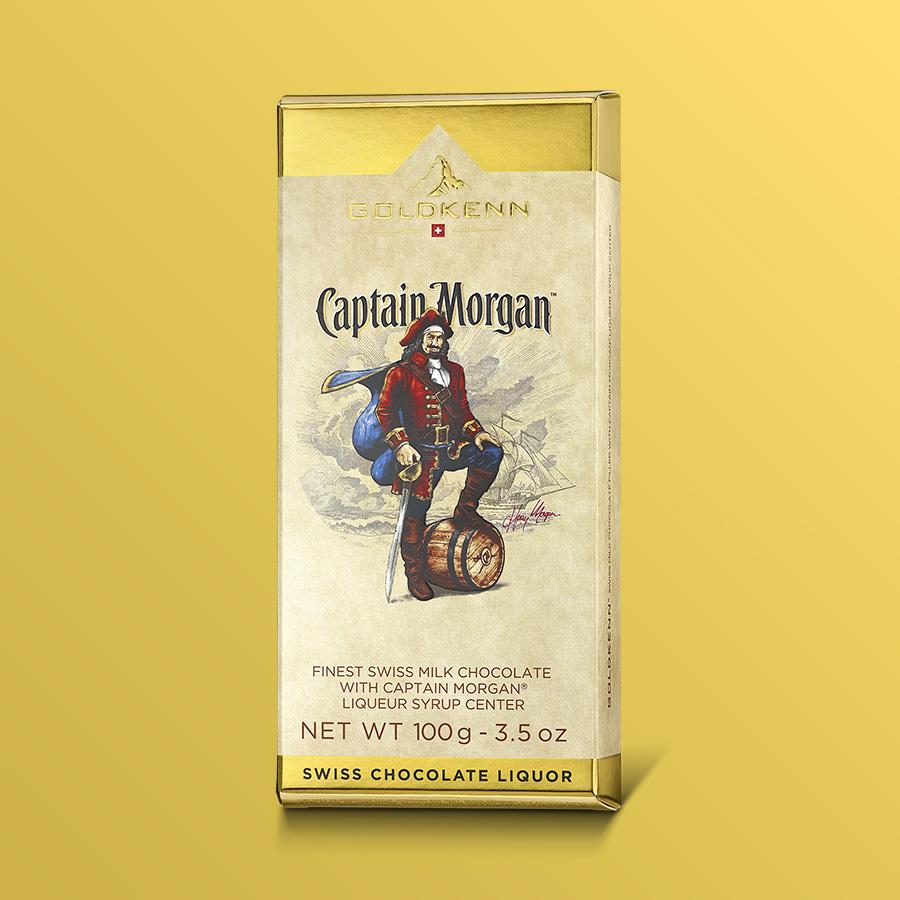 Captain Morgan rummal töltött táblás Svájci csokoládé