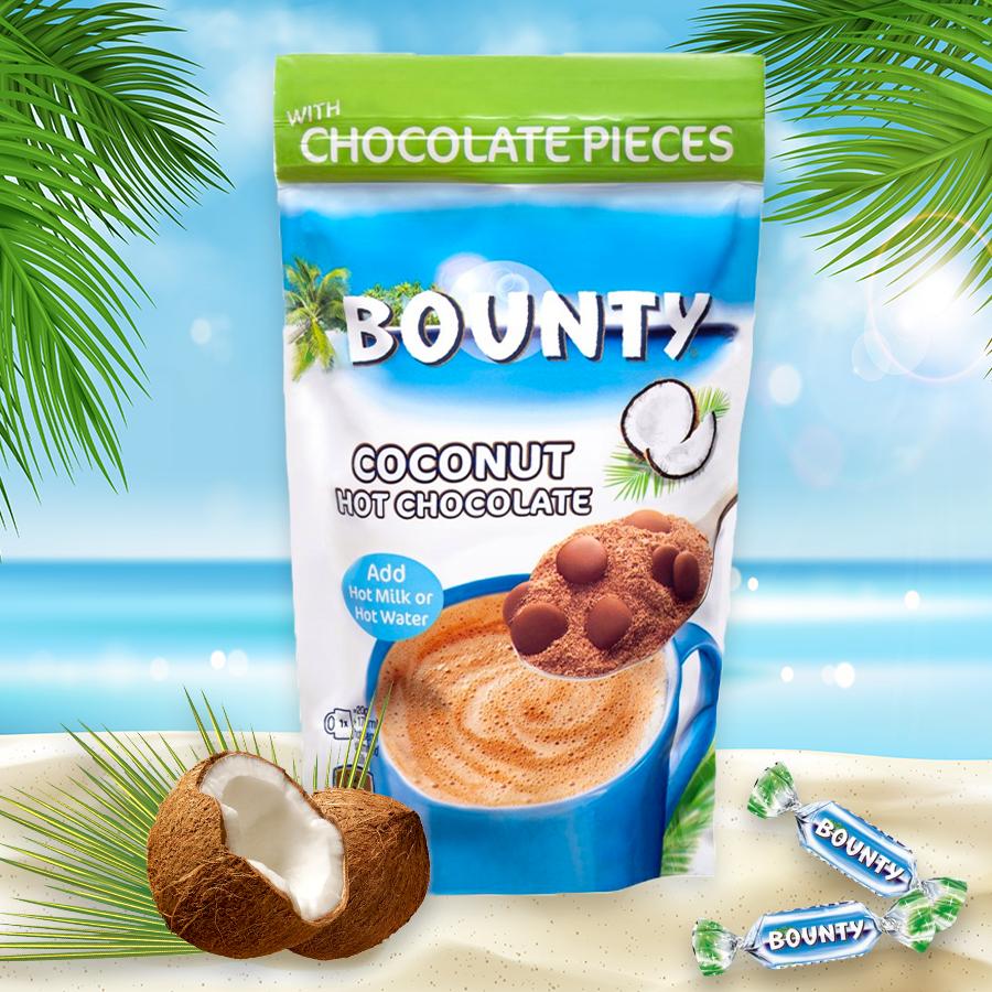 Bounty kókuszos forrócsoki por tejcsokoládé darabokkal