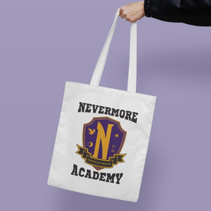 Nevermore Academy fehér vászontáska