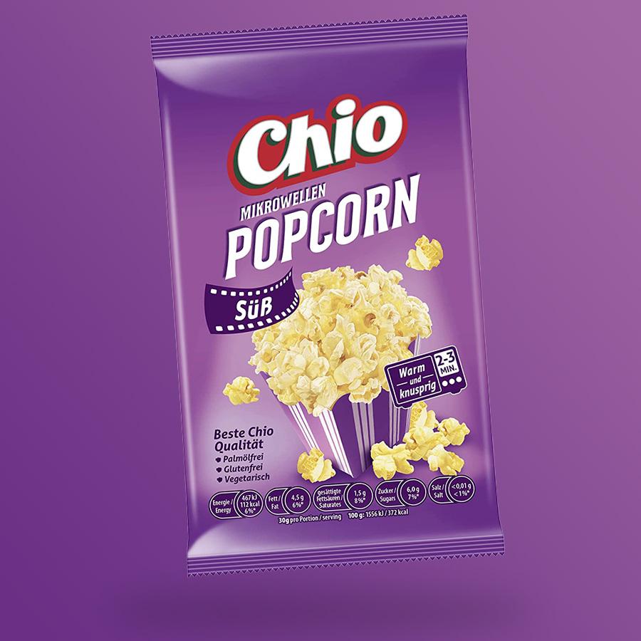 Chio mikrohullámú sütőben elkészíthető édes popcorn