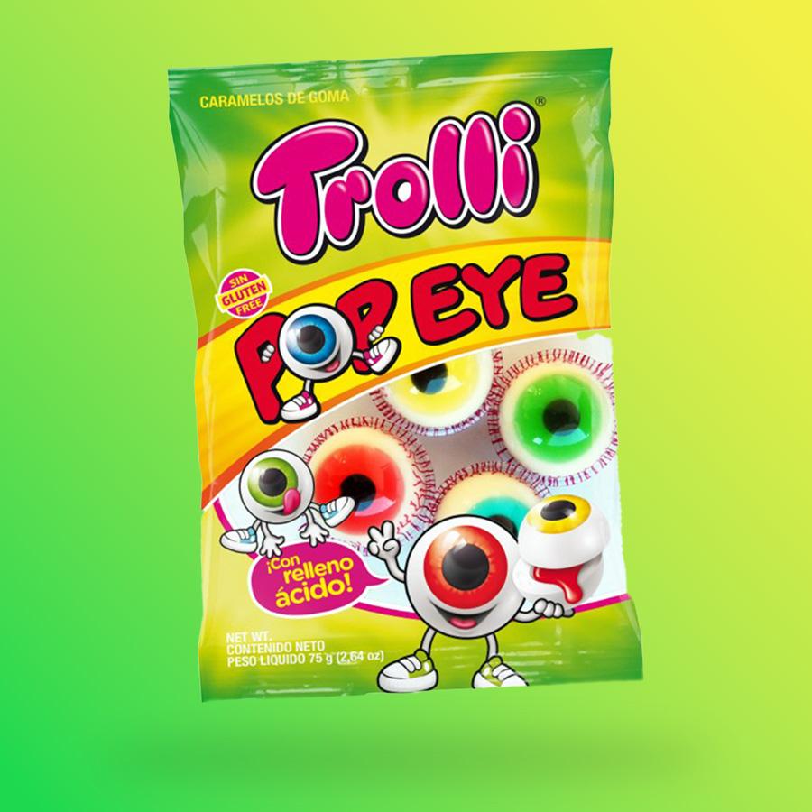 Trolli Pop Eye szemgolyó formájú gumicukor 75g