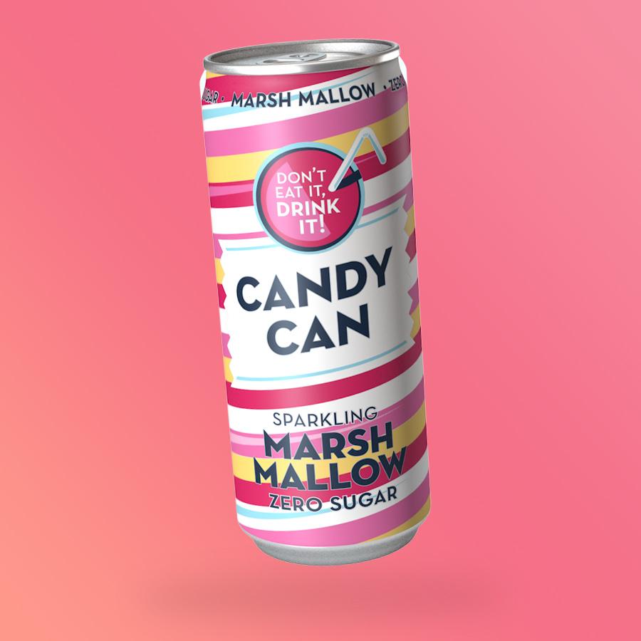 Candy Can Zero mályvacukor ízű zero szénsavas üdítőital 330ml