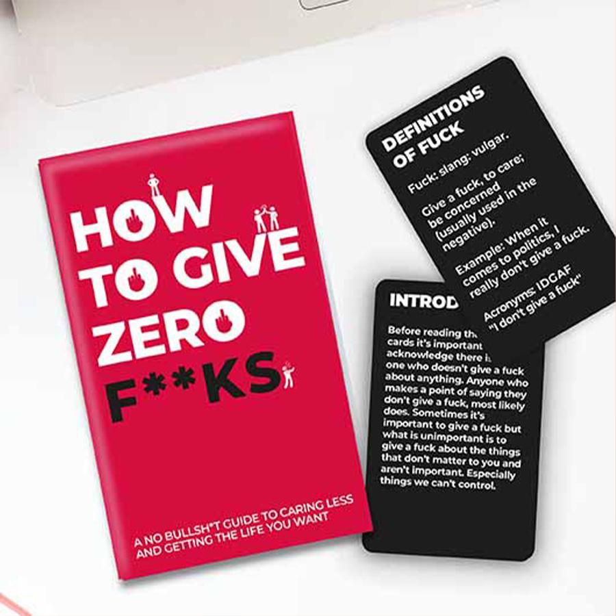 How To Give Zero F**ks Tippek és Tanácsok Kártyapakli