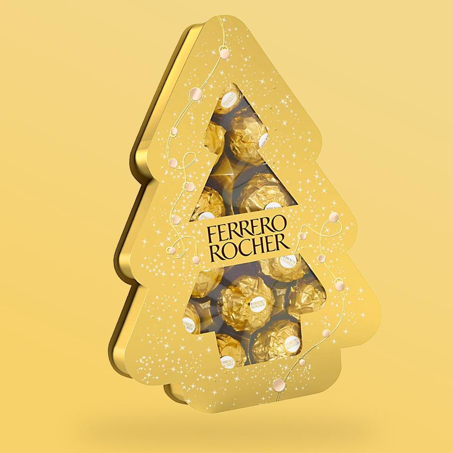 Ferrero Rocher fenyőfa formájú díszdobozban 150g