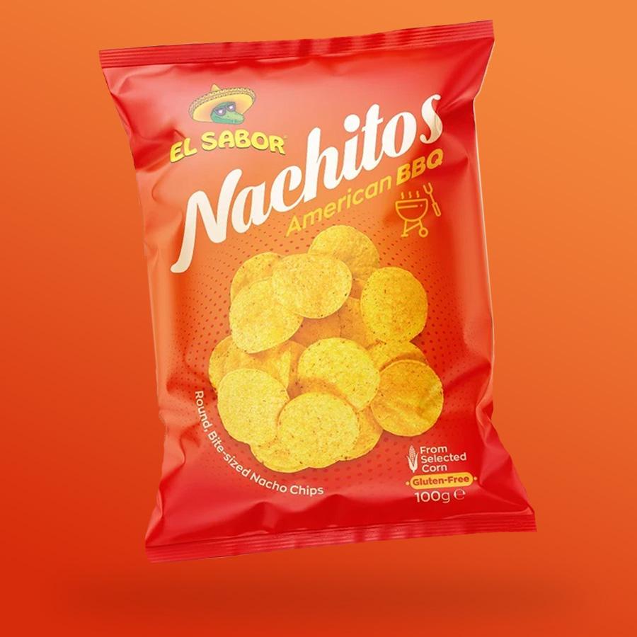 El Sabor Nachitos chips American BBQ 100g
