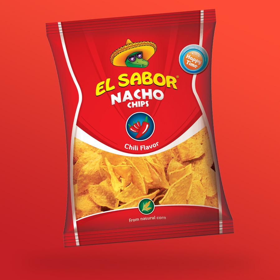 El Sabor Nacho chips - Chili 100g