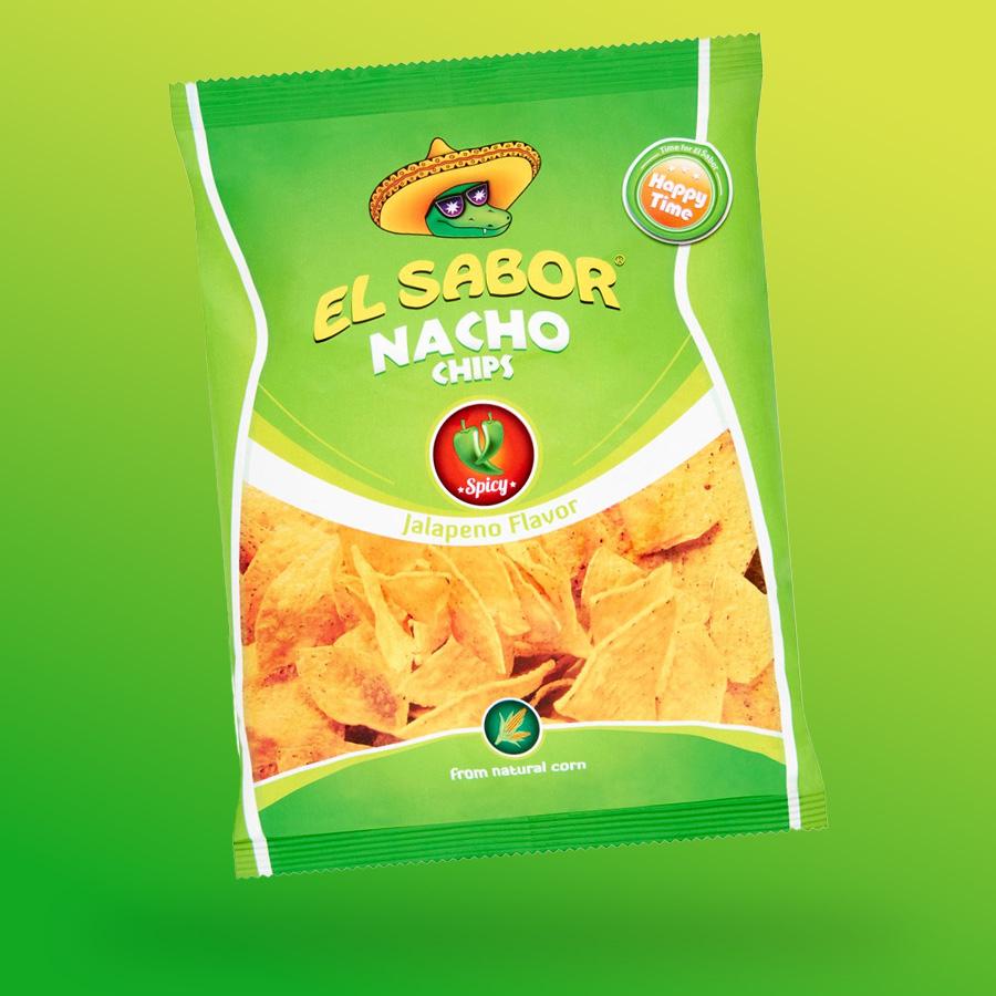 El Sabor Nacho chips - Jalapeno 100g