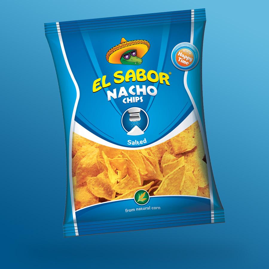 El Sabor Nacho Chips Salted Sós 100g