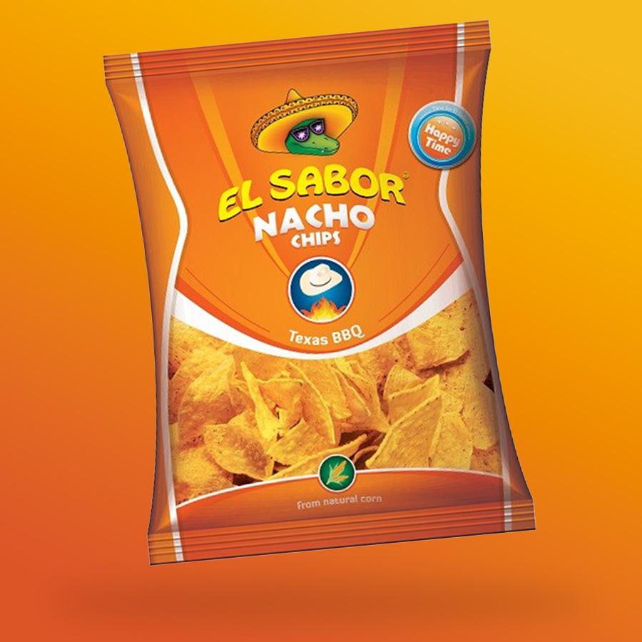 El Sabor Nacho chips - Texas BBQ 100g