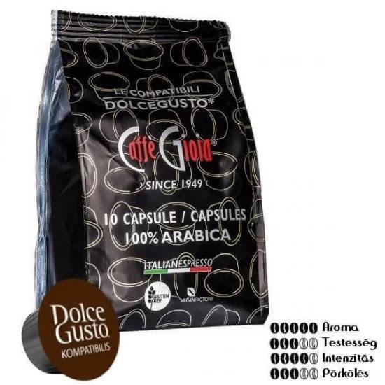 Caffé Gioia Arabica kapszula Dolce Gusto kávégépekkel kompatibilis 10 db