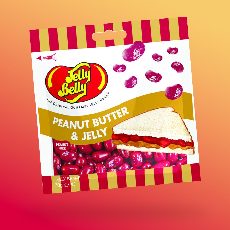 Jelly Belly Peanut Butter Jelly mogyoróvaj és jelly ízű cukorka 70g