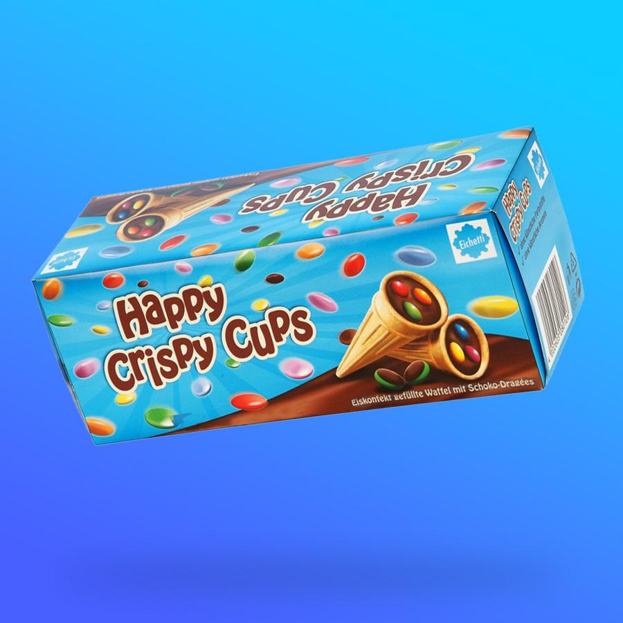 Happy Crispy Cups csokoládéval töltött tölcsérek 100g