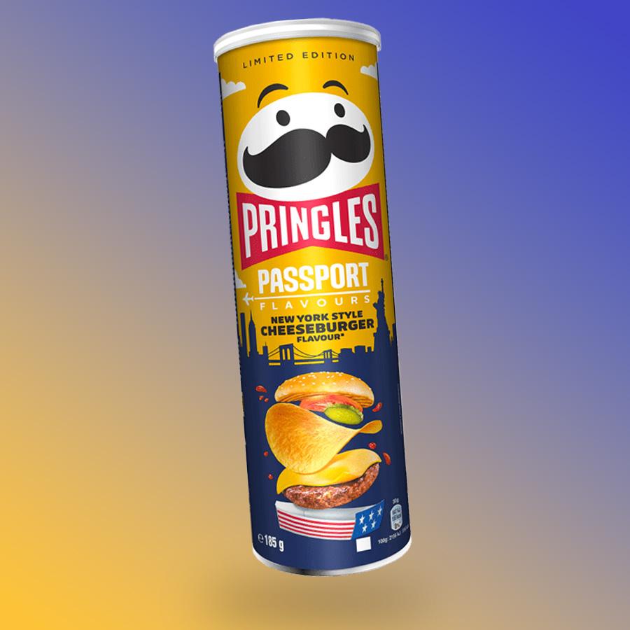 Pringles NYC sajtburger ízű chips 185g