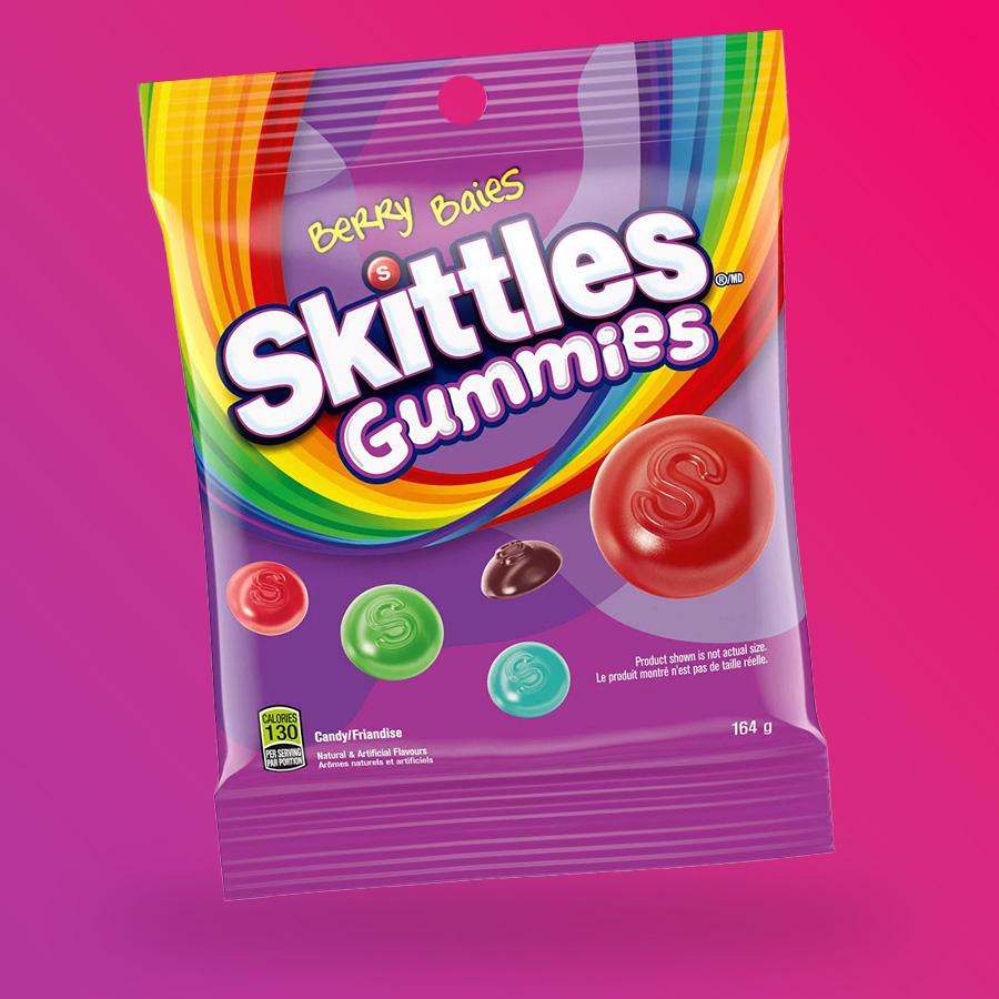 Skittles Gummies Berry bogyós gyümölcs ízű gumicukor 164g