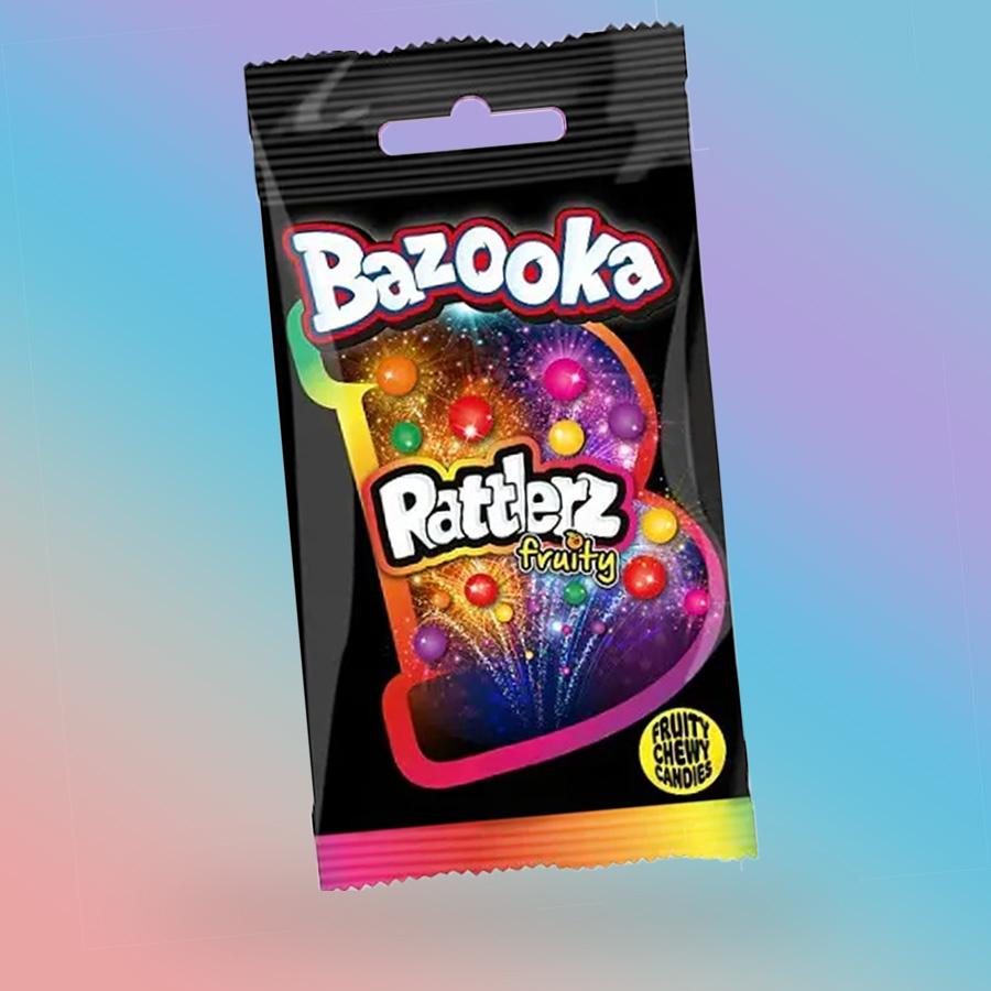 Bazooka Rattlerz gyümölcs ízű rágós cukorka 40g