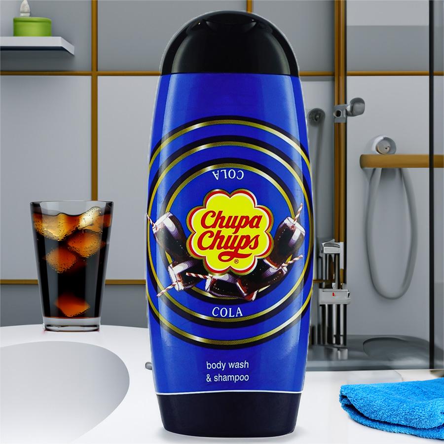 Chupa Chups cola illatú gyerek tusfürdő és sampon 250ml