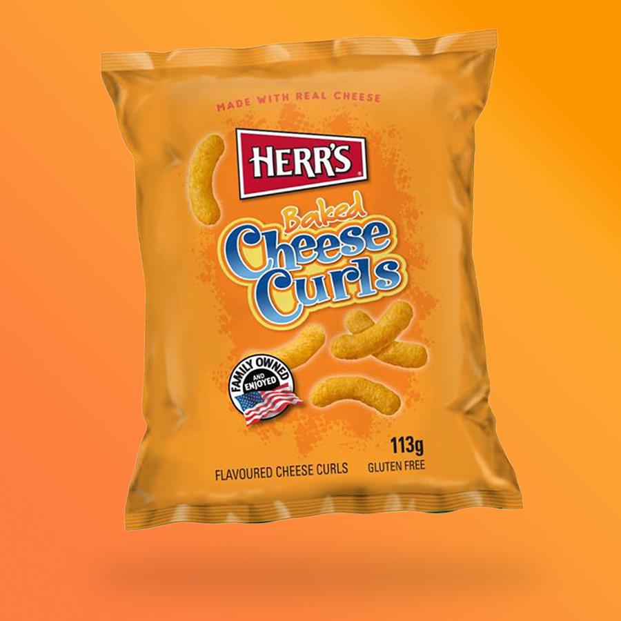 Herrs Cheese Curls sült sajtos chips 113g