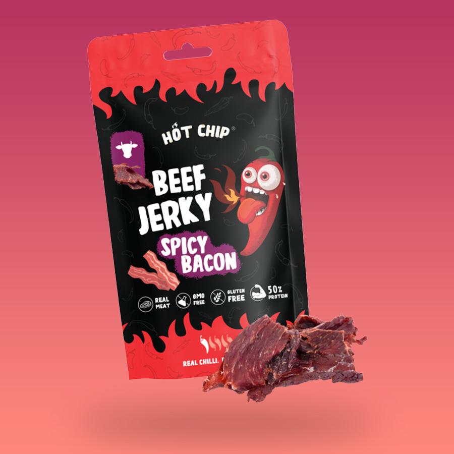 Hot Chip Beef Jerky spicy bacon 25g