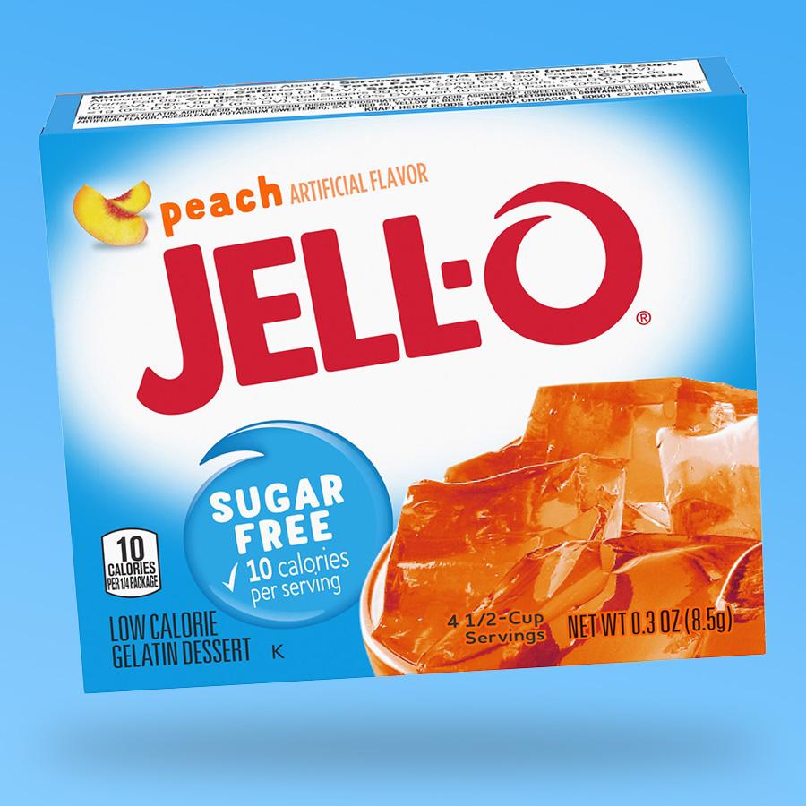 Jello Peach Sugar Free cukormentes barack ízű zselatin 8,5g