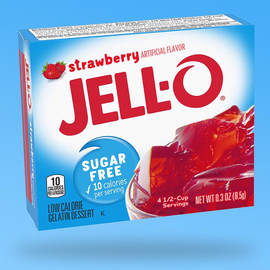 Jello Strawberry Sugar Free cukormentes eper ízű zselatin 8,5g