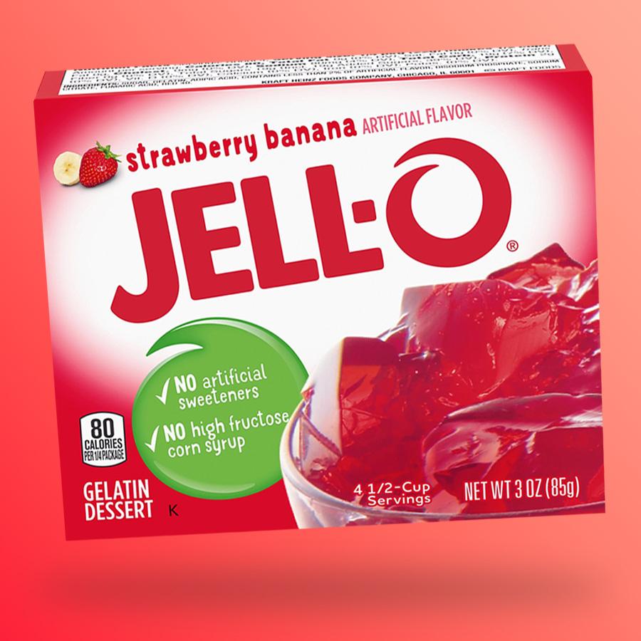 Jello Strawberry Banana banános-epres zselatin 85g