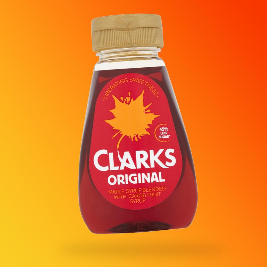 Clarks Original Maple and Fruit Syrup juharszirup gyümölcs ízesítéssel 180ml