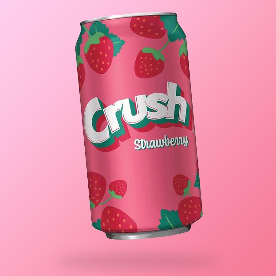 Crush Strawberry Soda eper ízű üdítőital 355ml