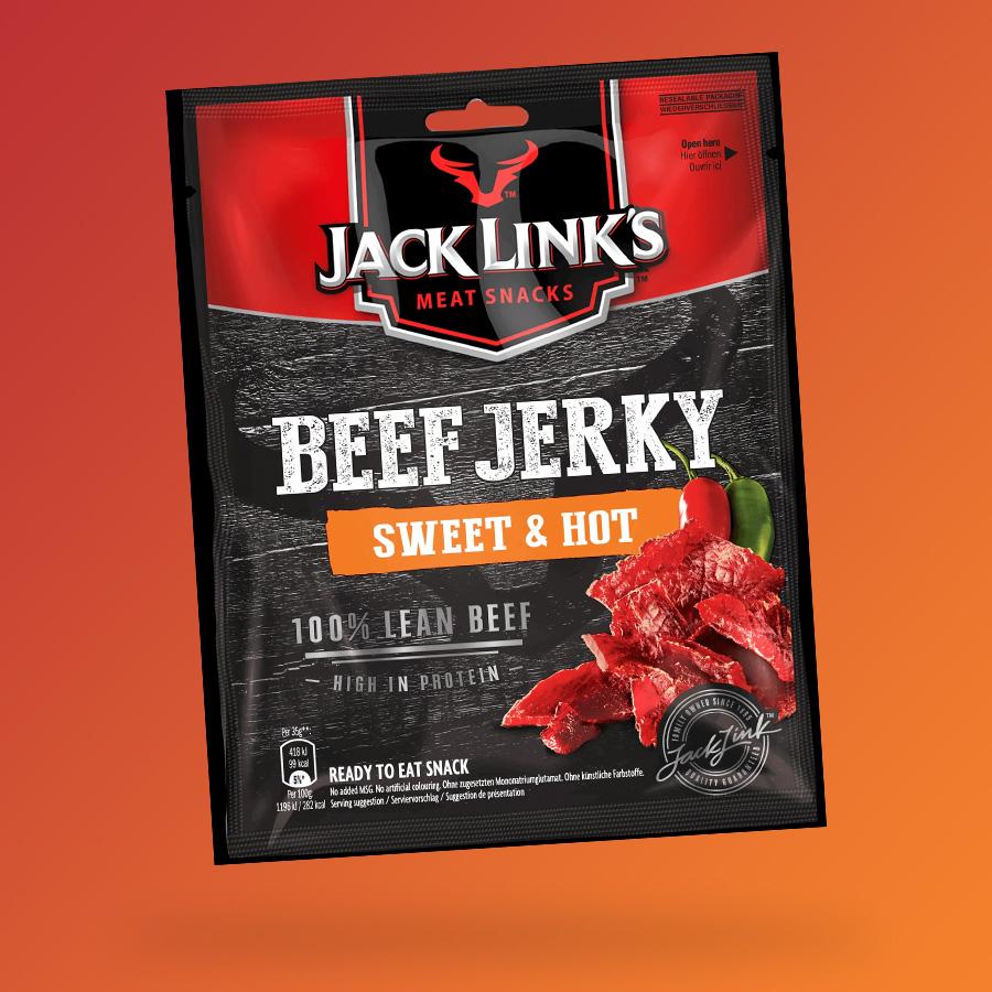 Jack Links Beef Jerky Sweet and Hot édes-csípős szárított marhahús falatok 25g