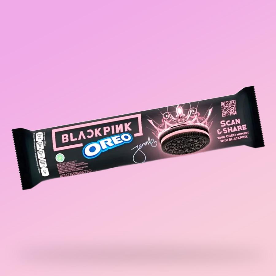 Oreo Black Pink limitált eper krémmel töltött keksz 36,8g
