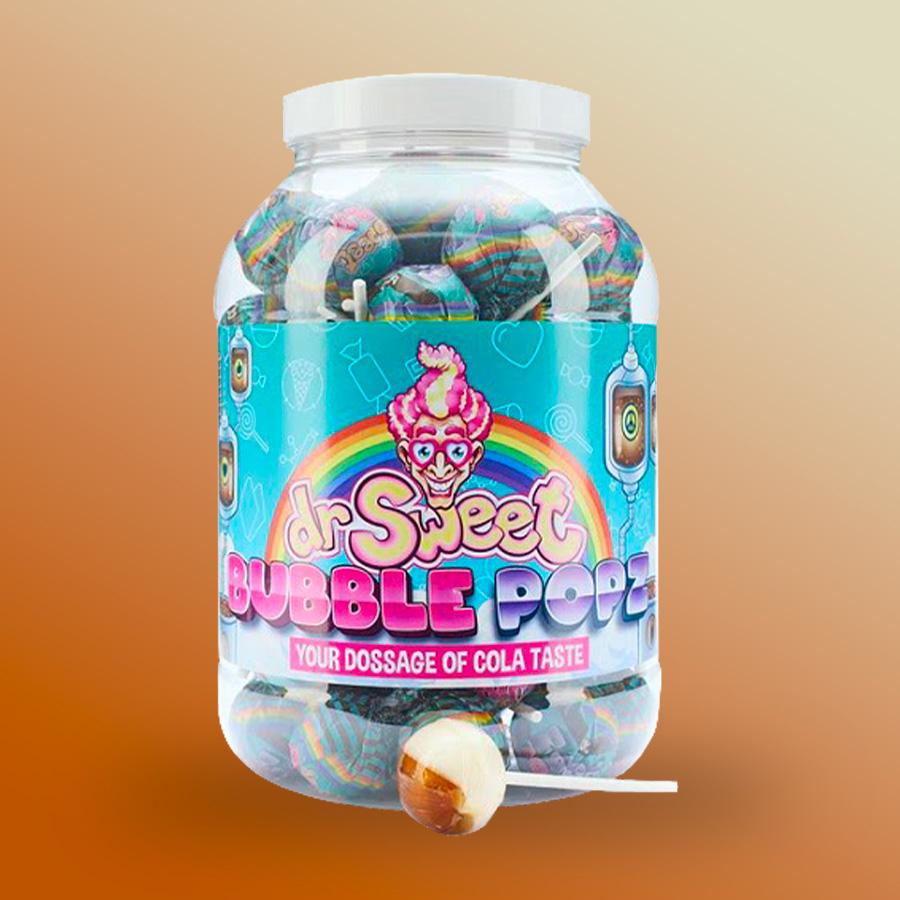 Dr. Sweet Bubble Popz cola ízű nyalókák (70 db)