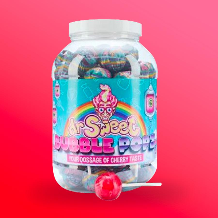 Dr Sweet Bubble Popz cseresznyés nyalókák 70 db