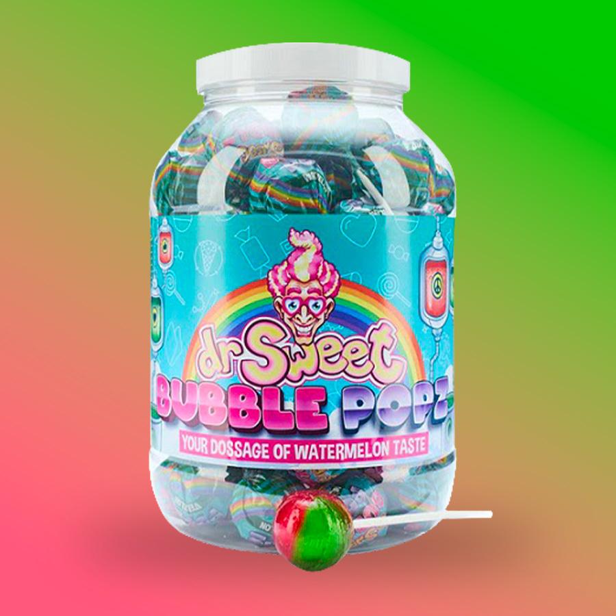 Dr. Sweet Bubble Popz görögdinnyés nyalókák (70 db)