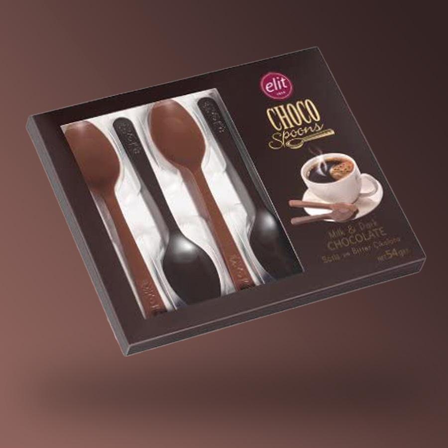 Elit Choco Spoons - Ét-Tejcsokoládé kanál 54g