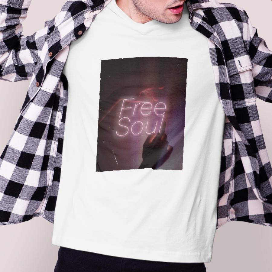Free Soul fehér férfi póló
