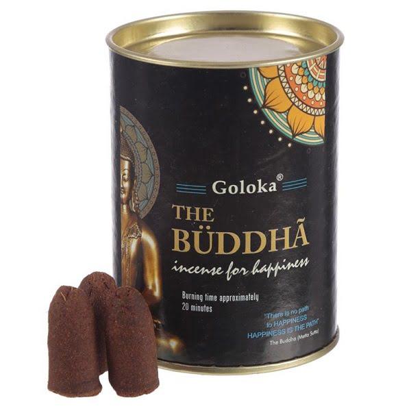 Goloka visszafolyó happy buddha füstölő kúp