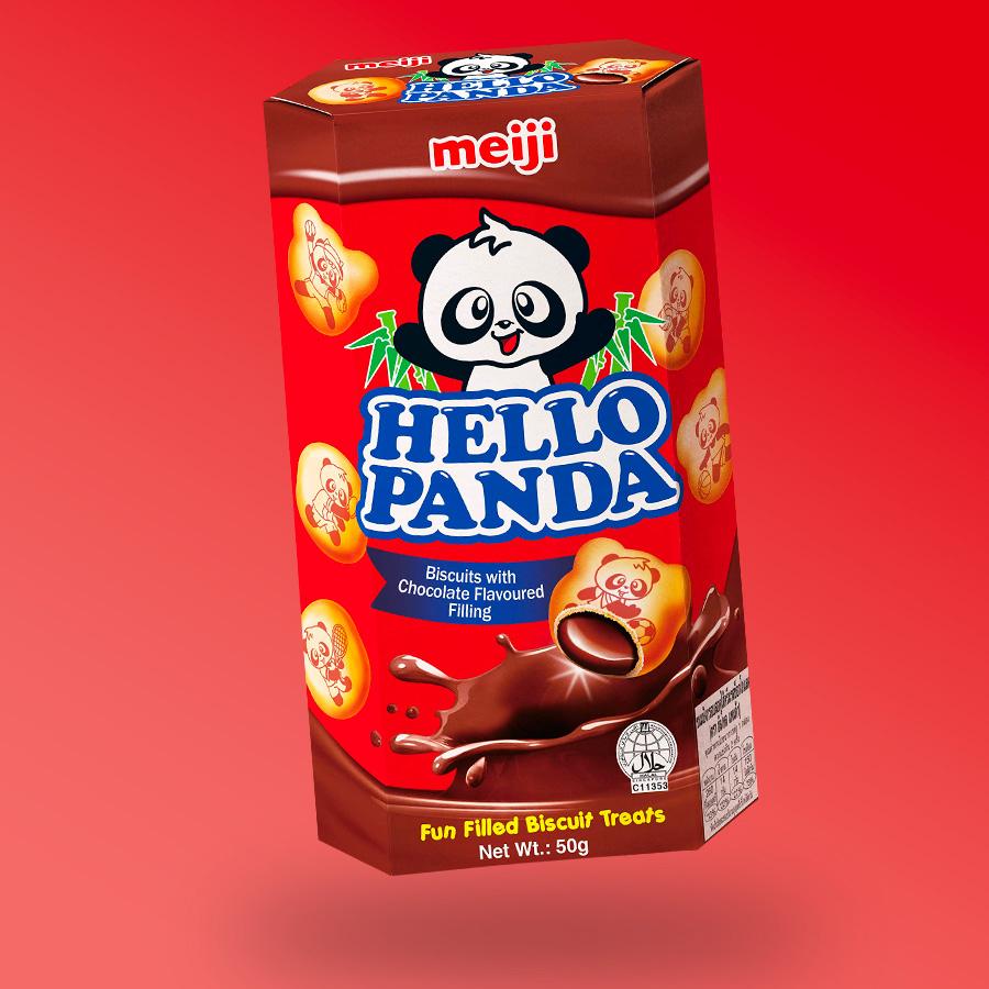 Meiji Hello Panda csokival töltött keksz 45g