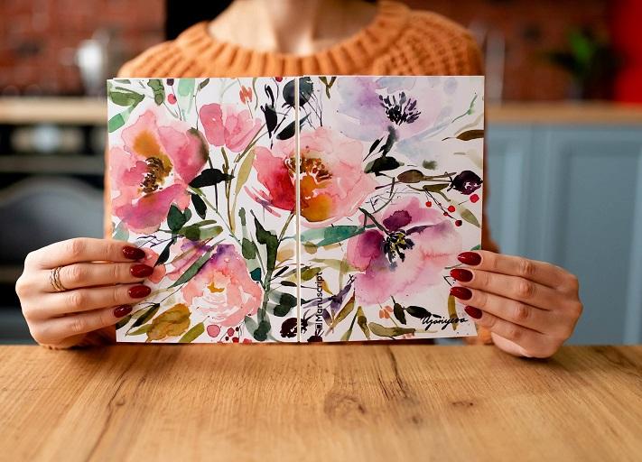 Azariyeva 2019 Pipacs virágzások vázlatfüzet rajzoláshoz kicsi méretben