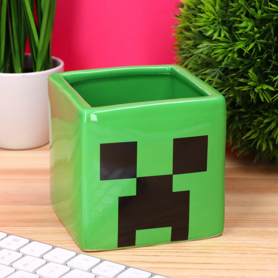 Minecraft Creeper fej 3D bögre