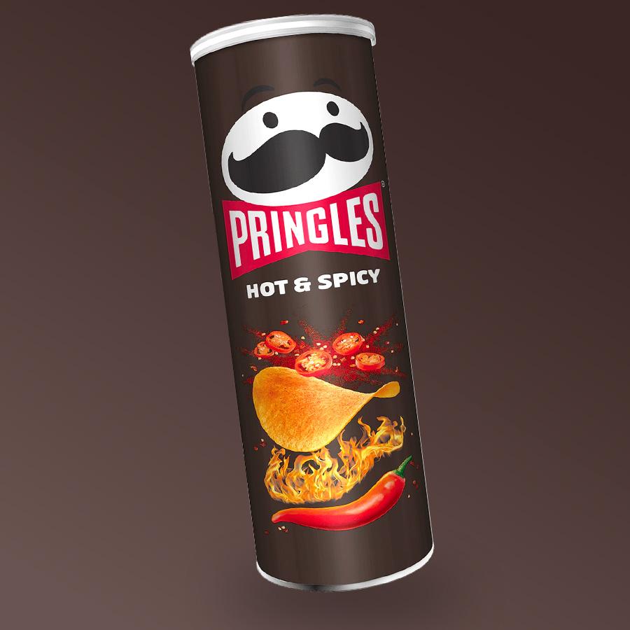 Pringles Hot and Spicy chips 165g