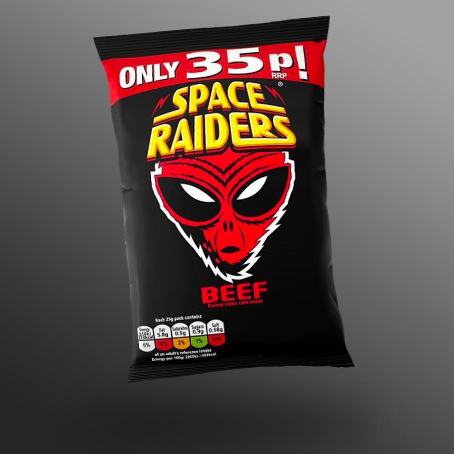 Space raiders marha ízesítésű snack 25g