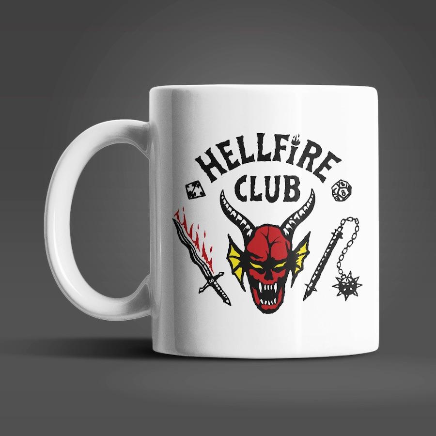 Stranger Things Hellfire Club fehér bögre