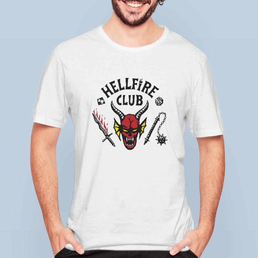 Stranger Things Hellfire Club fehér férfi póló
