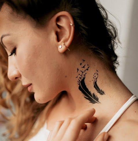 Tattooshka lemosható tetoválás - 3 madártoll