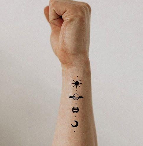 Tattooshka lemosható tetoválás - Bolygók