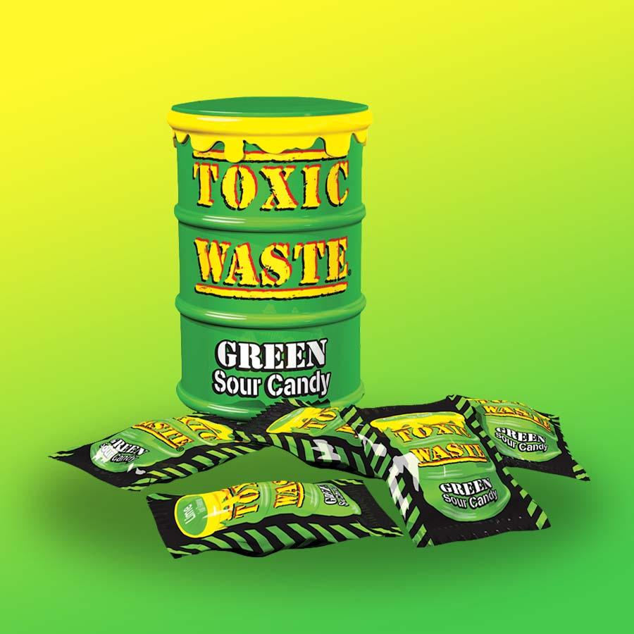 Toxic Waste zöld dobozos savanyú cukorkák